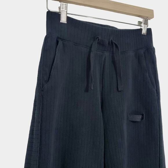 Nike | Ribbed Wide Leg Cropped Athletic Knit Pants with Pockets and Drawstring - Picture 8 of 16